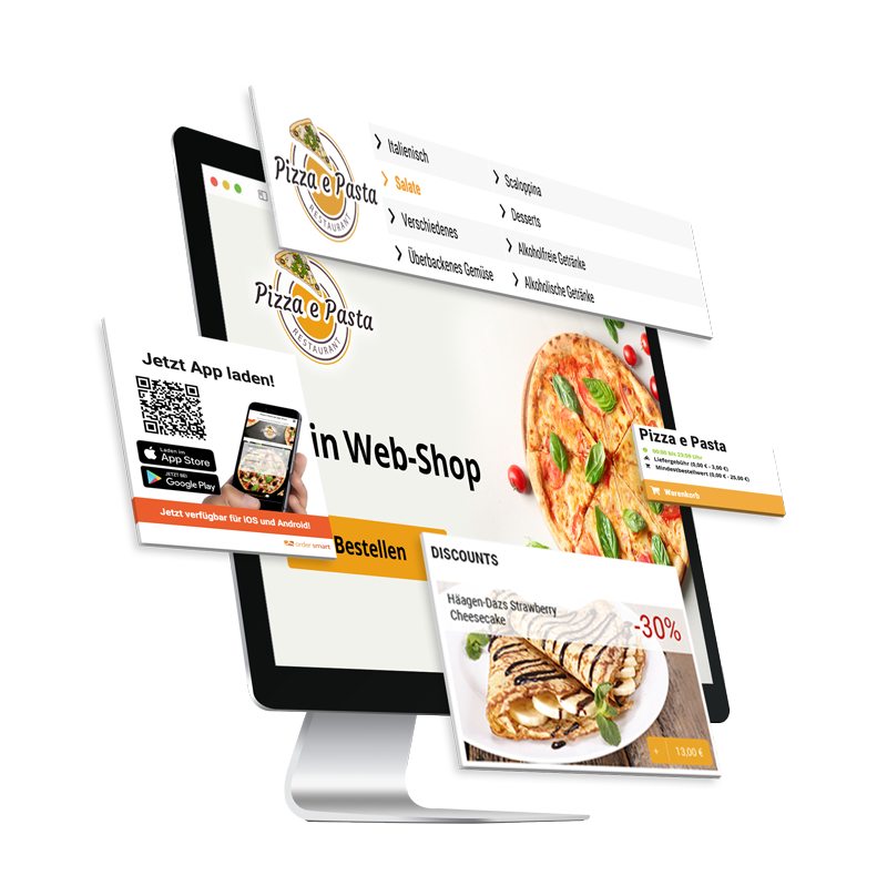 Web-Shop-order smart für lieferdienste
