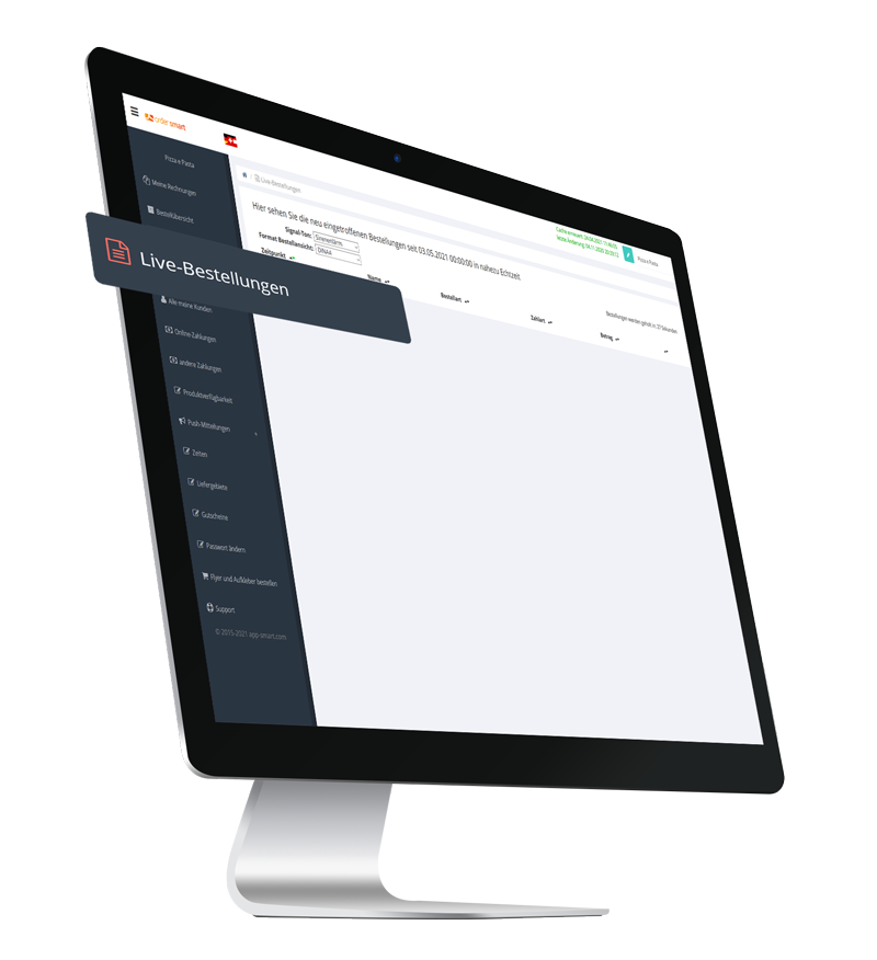 Bestelleingang order smart für lieferservices
