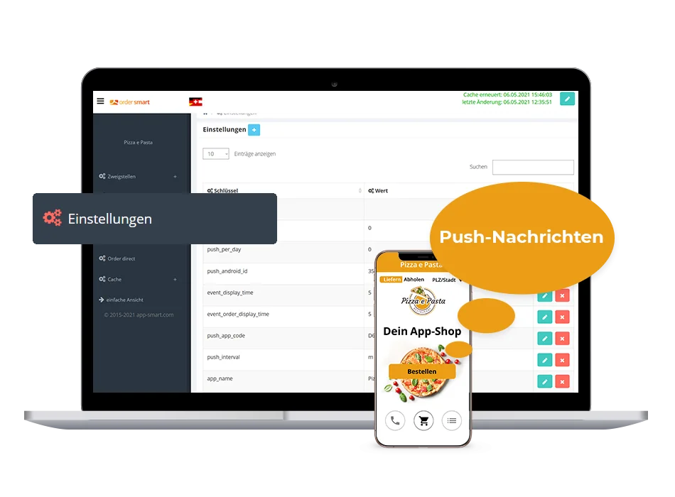 App-shop Push-Nachrichten order smart