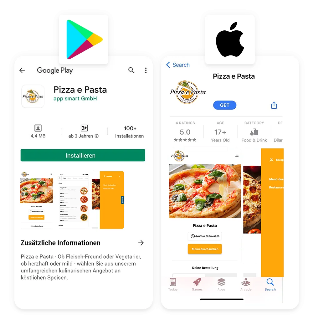 App-Shop in App Store & Google Play order smart