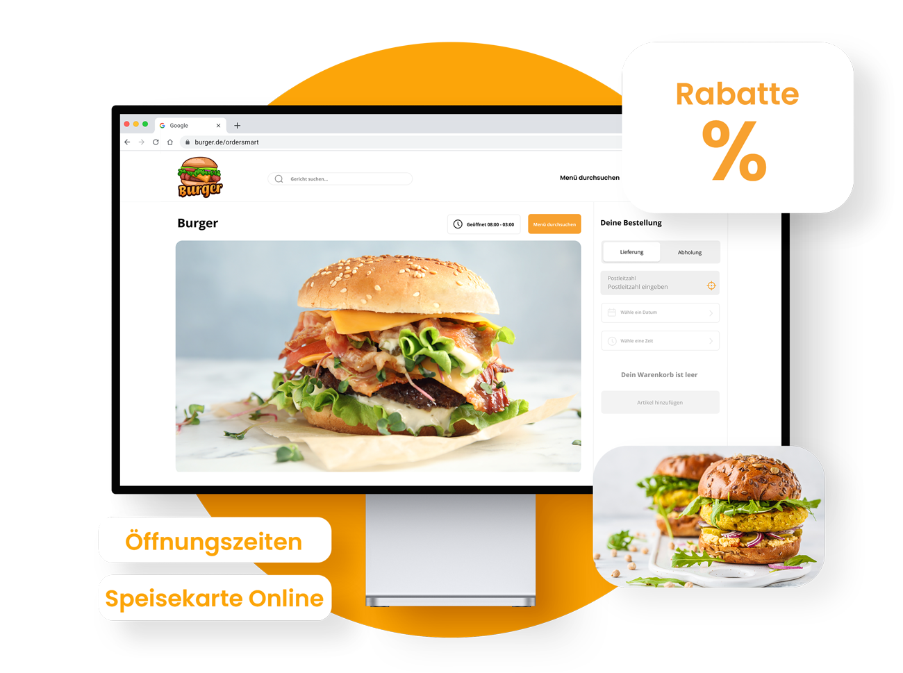 Web-Shop für Burger Lieferdienste ordersmart