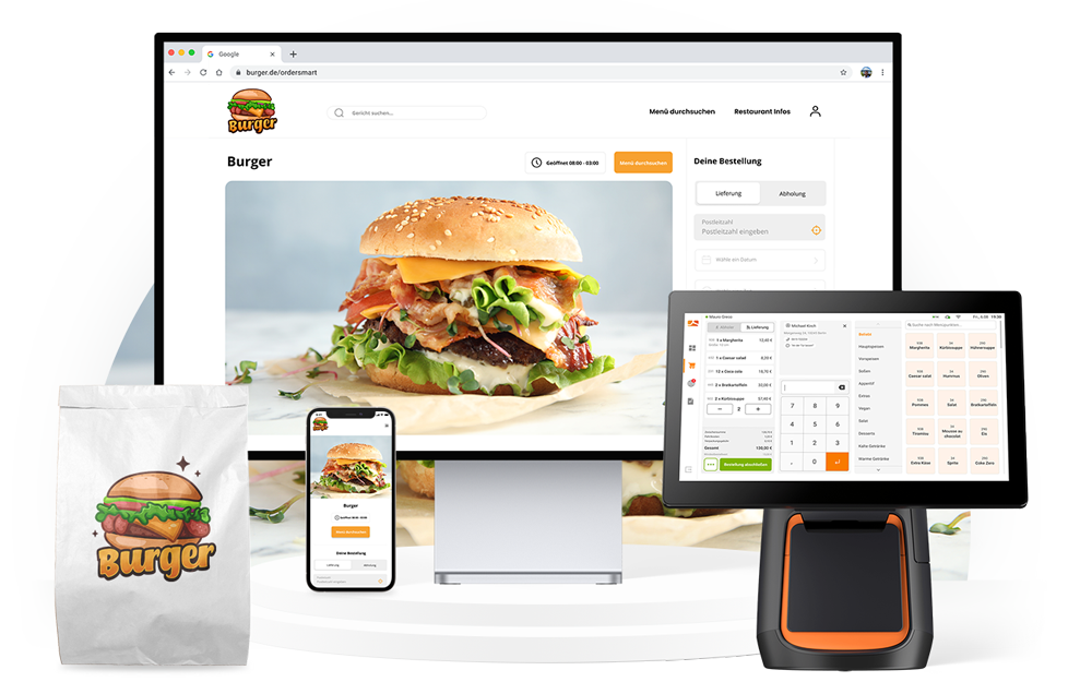 App & Web-Shop für Burger Lieferdienste order smart
