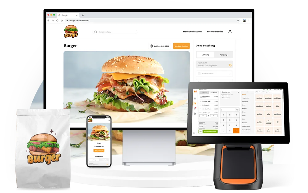 App & Web-Shop für Burger Lieferdienste order smart