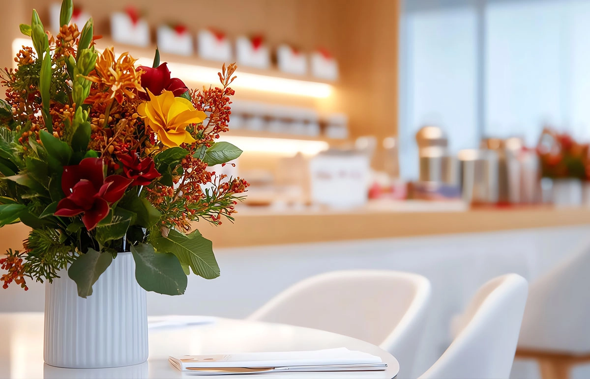 Lieferdienst mit Sitzbereich